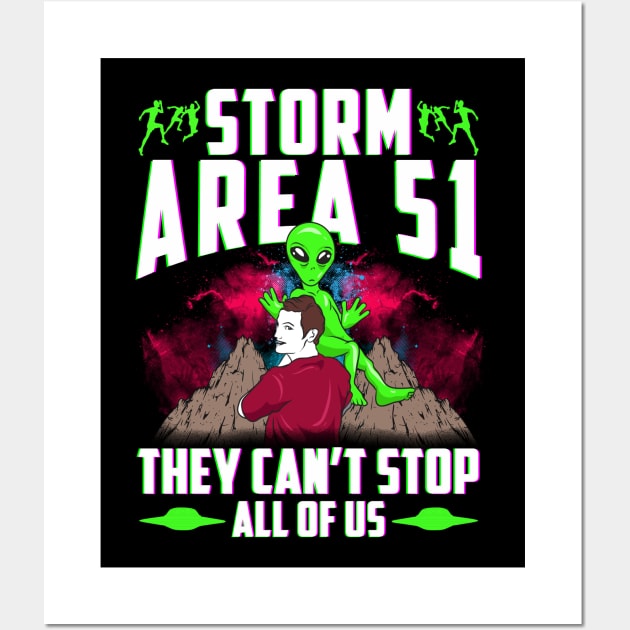 Storm Area 51! They Can't Stop All Of Us! Wall Art by Jamrock Designs